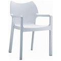 Compamia Compamia ISP028-WHI Diva Stackable Armchair - White- set of 2 ISP028-WHI